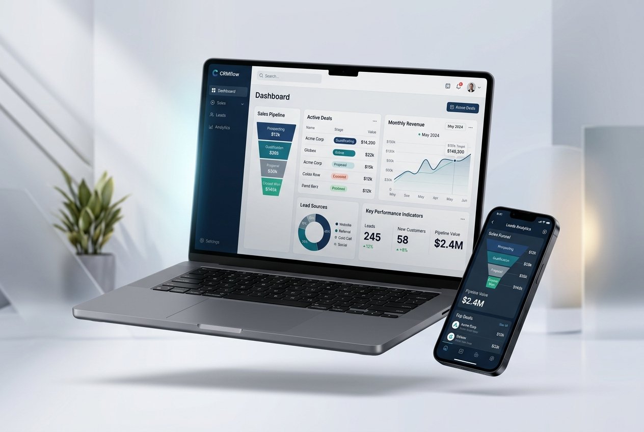 Custom CRM Dashboard Mockup